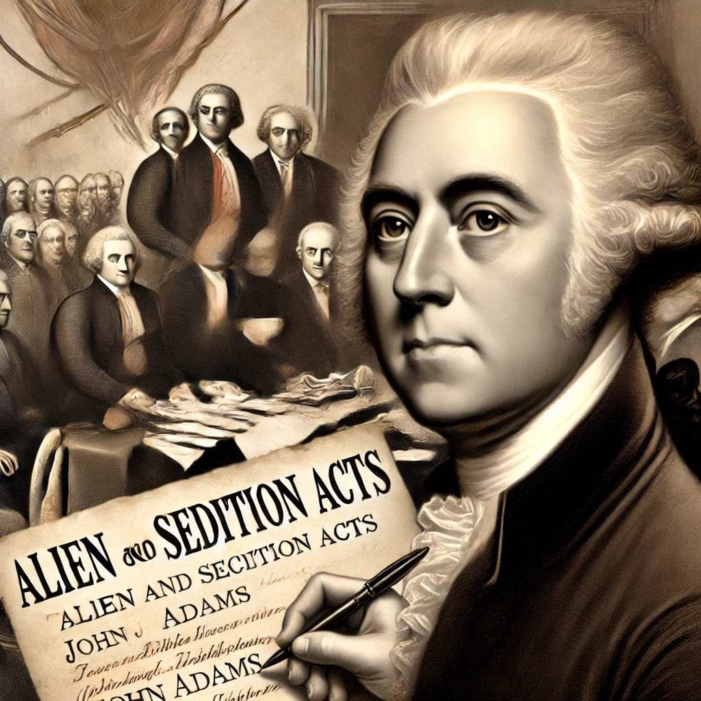 Signing of the Alien and Sedition Acts