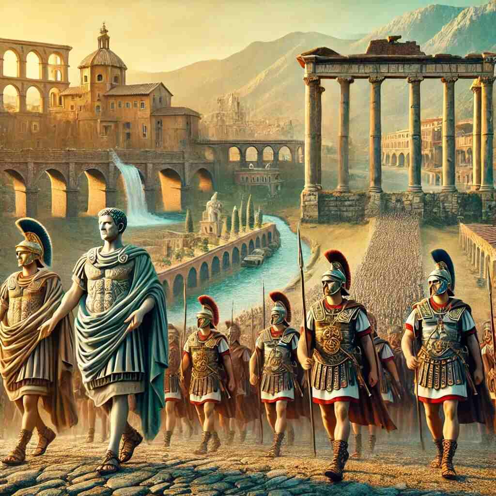 Roman soldiers march